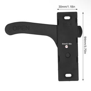 Black Metal Latch Door Handle